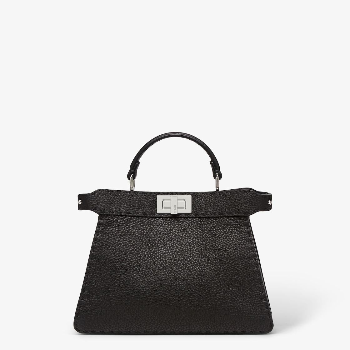 FENDI Peekaboo ISeeU Small Black Selleria bag with 1254 hand-sewn topstitches - Image 1